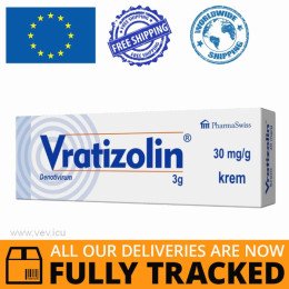 Vratizolin 3% Cream 3g — Made in  Czech Republic — Free Delivery