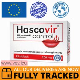 Hascovir Control 200mg, 25 tablets — Made in Poland — Free Delivery