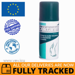 Daktarin 20mg/g, medicated powder for spraying on the skin, 100g — Made in Poland — Free Delivery