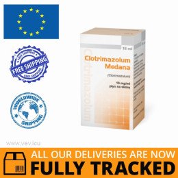 Clotrimazolum Medana 10mg/1ml Liquid on the skin 15ml — Made in Poland — Free Delivery