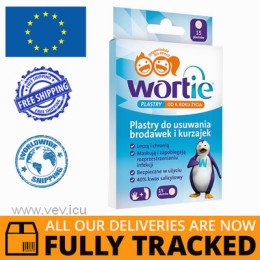 WORTIE PLASTERS FOR WART REMOVAL 15 PCS. - MADE IN GERMANY - FREE SHIPPING