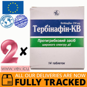 Terbinafine-KV 250mg 2p x 14 tablets — Made in Ukraine — Free Delivery