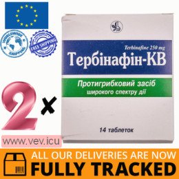 Terbinafine-KV 250mg 2p x 14 tablets — Made in Ukraine — Free Delivery