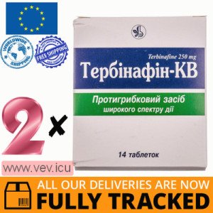 Terbinafine-KV 250mg 2p x 14 tablets — Made in Ukraine — Free Delivery