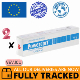 Powercort cream 0.05% 2p x 15g — Made in India by Glenmark — Free Delivery