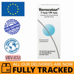 Verrucutan skin solution 5 mg/g, 100 mg/g, 13ml — Made in Germany — Free Delivery