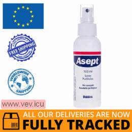 Asept Spray, for disinfecting small wounds, 100ml — Made in Finland — Free Delivery