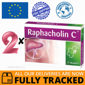 2 x RAPHACHOLIN C 30 TABS - MADE IN POLAND- FREE SHIPPING