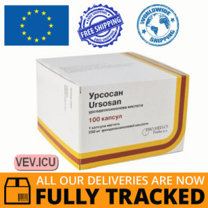 Ursosan 250mg 100 capsules — Made in Czech — Free Delivery