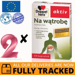 2 x DOPPELHERZ AKTIV FOR LIVER 30 TABS — MADE IN GERMANY — FREE SHIPPING