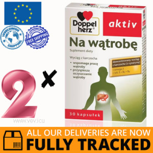 2 x DOPPELHERZ AKTIV FOR LIVER 30 TABS — MADE IN GERMANY — FREE SHIPPING