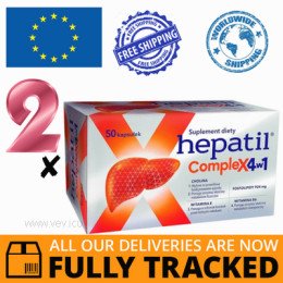 2 x HEPATIL COMPLEX 50 CAPS - MADE IN POLAND - FREE SHIPPING