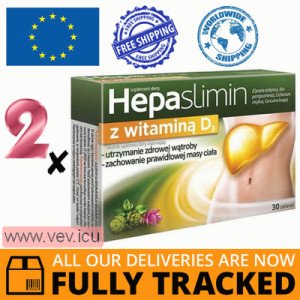 HepaSlimin with vitamin D3, 2p x 30 tablets — Made in Poland by Aflofarm — Free Deliver
