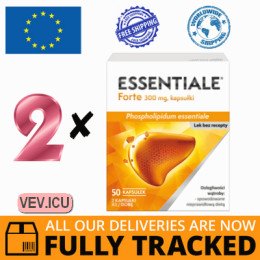 Essentiale Forte 300 mg, 2p x 50 capsules — Made in Poland — Free Delivery