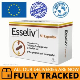 ESSELIV 300MG HARD CAPSULE 50 CAPS — MADE IN POLAND — FREE SHIPPING 