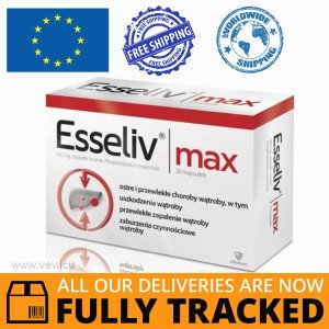 ESSELIV MAX 450MG 30 CAPS — MADE IN POLAND — FREE SHIPPING 