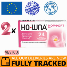 No-Spa Comfort 40 mg 2p x 24 tablets — Made in Hungary — Free Delivery
