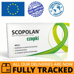 Scopolan 10mg 6 suppositories — Made in Poland — Free Delivery