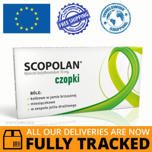 Scopolan 10mg 6 suppositories — Made in Poland — Free Delivery