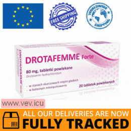 Drotafemme Forte, 80 mg, 20 tablets — Made in Poland — Free Delivery
