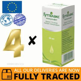 4 x GUTTALAX DROPS 30 ML = 120 ML - MADE IN ITALY - FREE SHIPPING 