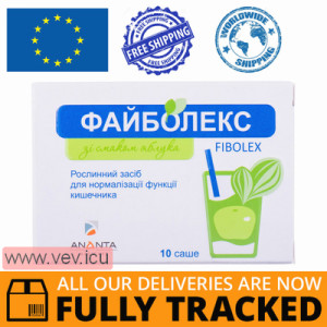 Fibolex powder for normalization of intestinal functions with apple flavor 10 sachets — Made in India — Free Delivery