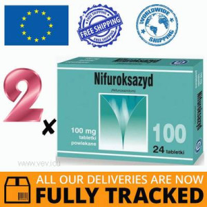 2 x NIFUROXAZIDE 100MG 24 TABS — MADE IN POLAND — FREE SHIPPING