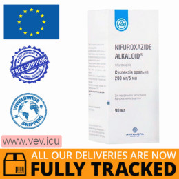 Nifuroxazide Alkaloid oral suspension 200 mg/5 ml, 90 ml — Made in Macedonia — Free Delivery