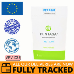 Pentasa rectal suspension 1g/100mg, 100ml x 7 vials — Made in Germany — Free Delivery
