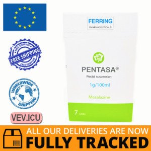 Pentasa rectal suspension 1g/100mg, 100ml x 7 vials — Made in Germany — Free Delivery