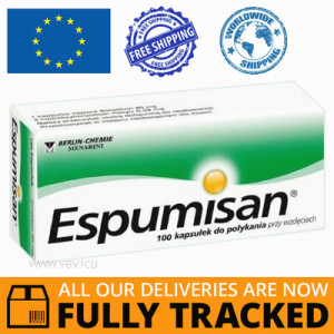 ESPUMISAN 40 MG 100 CAPS — MADE IN GERMANY- FREE SHIPPING