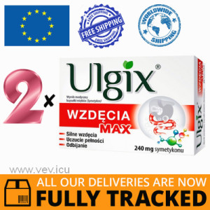 2 x ULGIX FLATULENCE MAX 30 CAPSULES - MADE IN POLAND - FREE SHIPPING 
