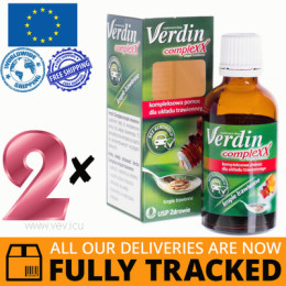 2 x VERDIN COMPLEXX DIGESTIVE DROPS 40ML — MADE IN POLAND — FREE SHIPPING