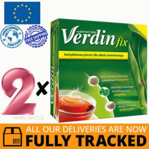 2 x VERDIN FIX 40 SACHETS — MADE IN POLAND — FREE SHIPPING