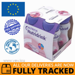 NUTRIDRINK STRAWBERRY FLAVOR 4x125ML - MADE IN GERMANY - FREE SHIPPING 