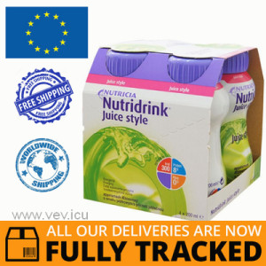 NUTRIDRINK JUICE STYLE APPLE FLAVOR 4x200ML - MADE IN GERMANY - FREE SHIPPING 