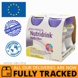 NUTRIDRINK  MULTI FIBER VANILLA 4x125ML - MADE IN GERMANY - FREE SHIPPING 