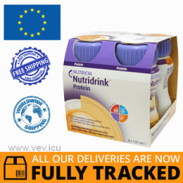 NUTRIDRINK PROTEIN WARMING TROPICAL FRUIT AND GINGER 4x125ML - MADE IN GERMANY - FREE SHIPPING 