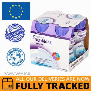 NUTRIDRINK PROTEIN NEUTRAL 4x125ML - MADE IN GERMANY - FREE SHIPPING 