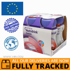 NUTRIDRINK PROTEIN RED FRUIT 4x125ML - MADE IN GERMANY - FREE SHIPPING 
