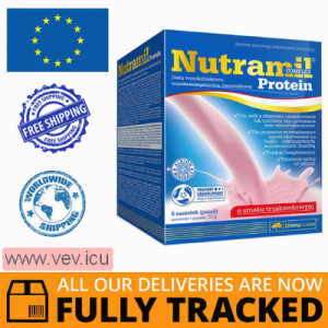 Olimp Nutramil Complex Protein, nutritional preparation, strawberry flavor, 72 g x 6 sachets — Made in Poland — Free Delivery
