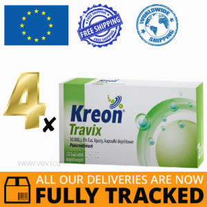 4 x KREON TRAVIX 20 CAPS - MADE IN POLAND - FREE SHIPPING