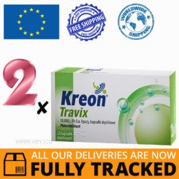 2 x KREON TRAVIX 20 CAPS - MADE IN POLAND - FREE SHIPPING