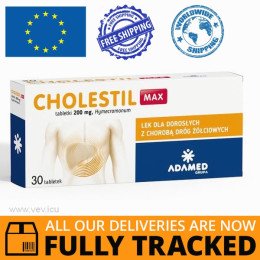 Cholestil Max 200g 30 tablets — Made in Poland by Adamed — Free Delivery