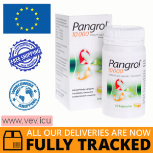 Pangrol 10000, 50 capsules — Made in Germany by Berlin-Chemie — Free Delivery