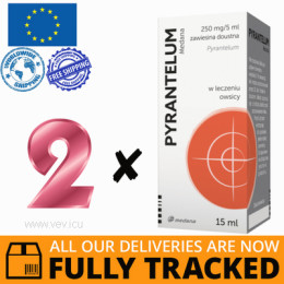 2 x PYRANTELUM 0,25 G/5ML 15ML - MADE IN POLAND - FREE SHIPPING