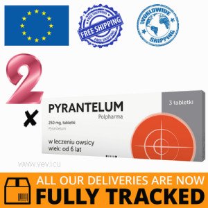 2 x PYRANTELUM 250MG 3 TABS — MADE IN POLAND — FREE SHIPPING