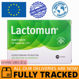 Lactomun, powder for the normalization of intestinal microflora, 1.5g x 14 sachets — Made in Netherlands — Free Delivery
