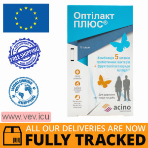 Optilact Plus, for adults, 10 sachets — Made in Denmark — Free Delivery 