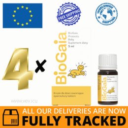4 x BIOGAIA PROTECTIS BABY PROBIOTIC  DROPS 5ML - MADE IN SWITZERLAND - FREE SHIPPING